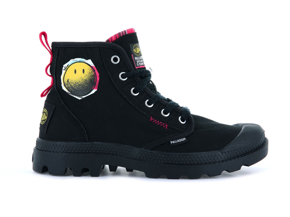 Botas Palladium PAMPA X SMILEY 1970 Hombre Negras | Costa Rica-68957